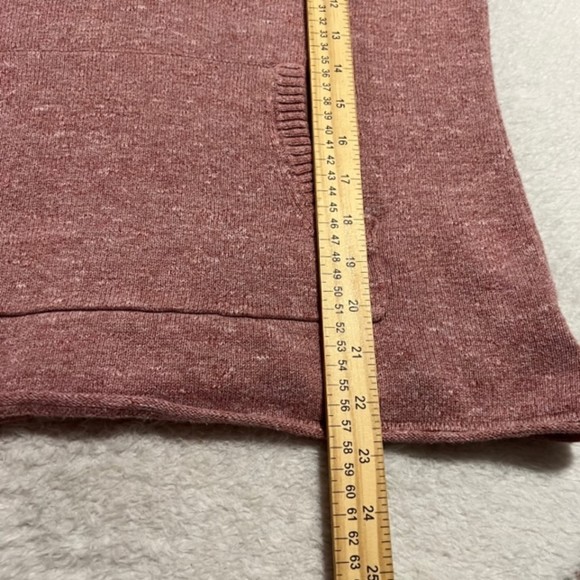 Eddie Bauer Womens Dusty Rose V-Neck Hoodie Pullover Sweater Size Medium - Picture 9 of 9